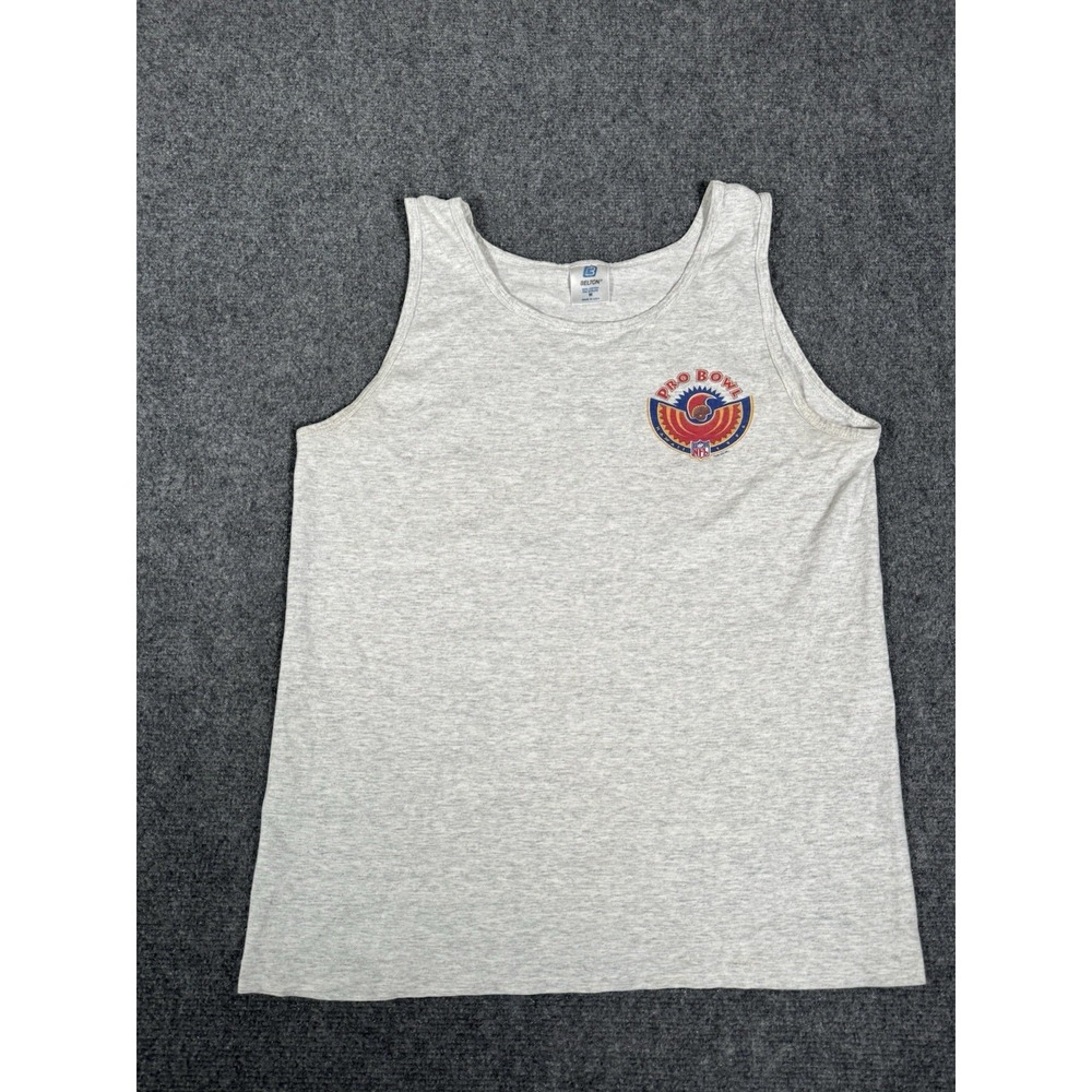 Vintage 1995 Pro Bowl Hawaii Tank Top Mens Medium Gray Graphic Print USA 90s